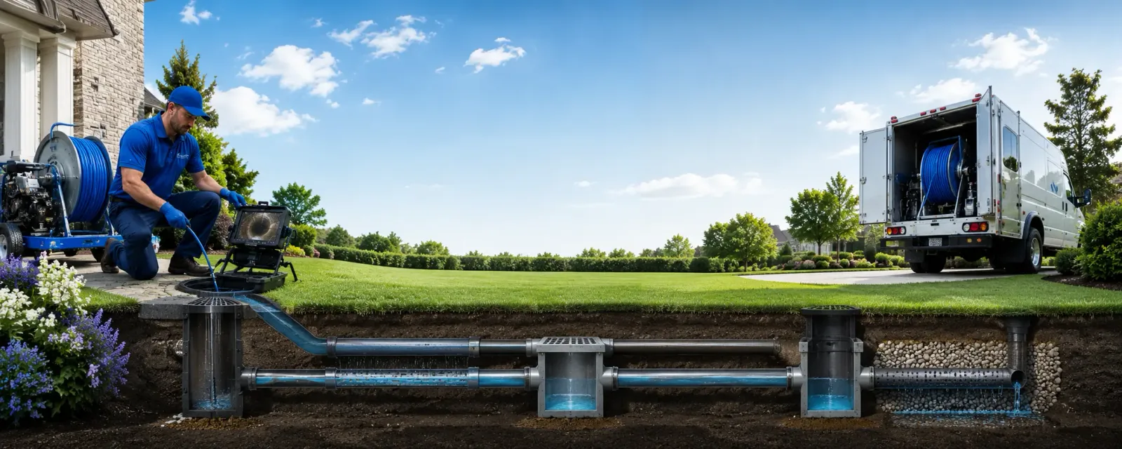 Outdoor drain cleaning information for Center Point, WV